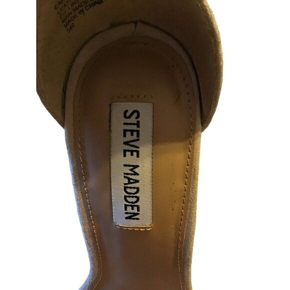 Suede Rhinestone Ankle Straps, Steve Madden Heels, Size 7.5 - Picture 6 of 9